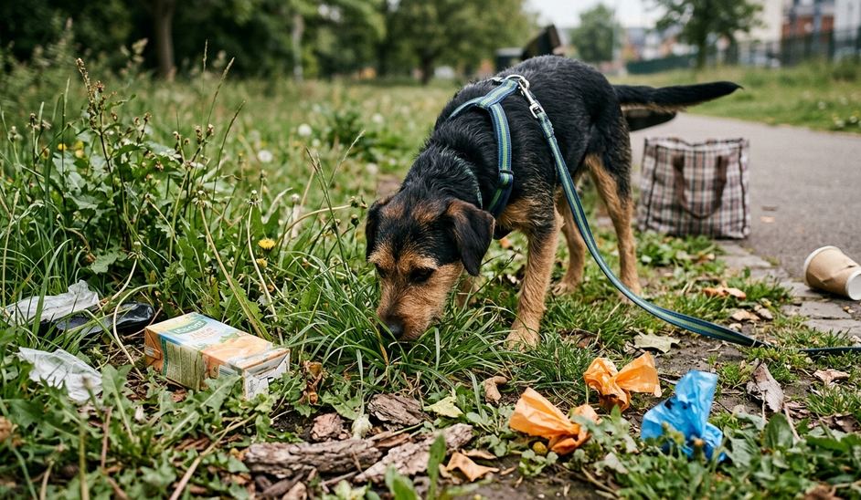 Image showing dog_sniffing_routine